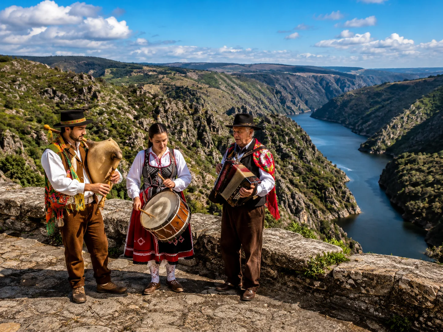 Cultura tradicional de Trás-os-Montes numa paisagem do interior norte